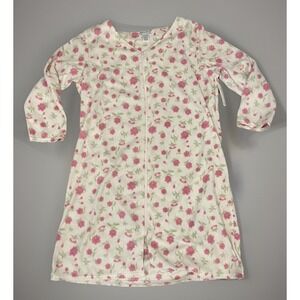 Elegant Emily House Dress Medium Pink Floral Grannycore Robe Duster MuMu NWT VTG